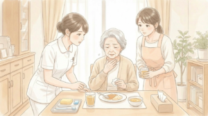 誤嚥性肺炎を繰り返さないために重要な在宅ケアとは？食事・口腔ケア・吸引・早期発見など、訪問看護の具体的な役割をわかりやすく解説します。